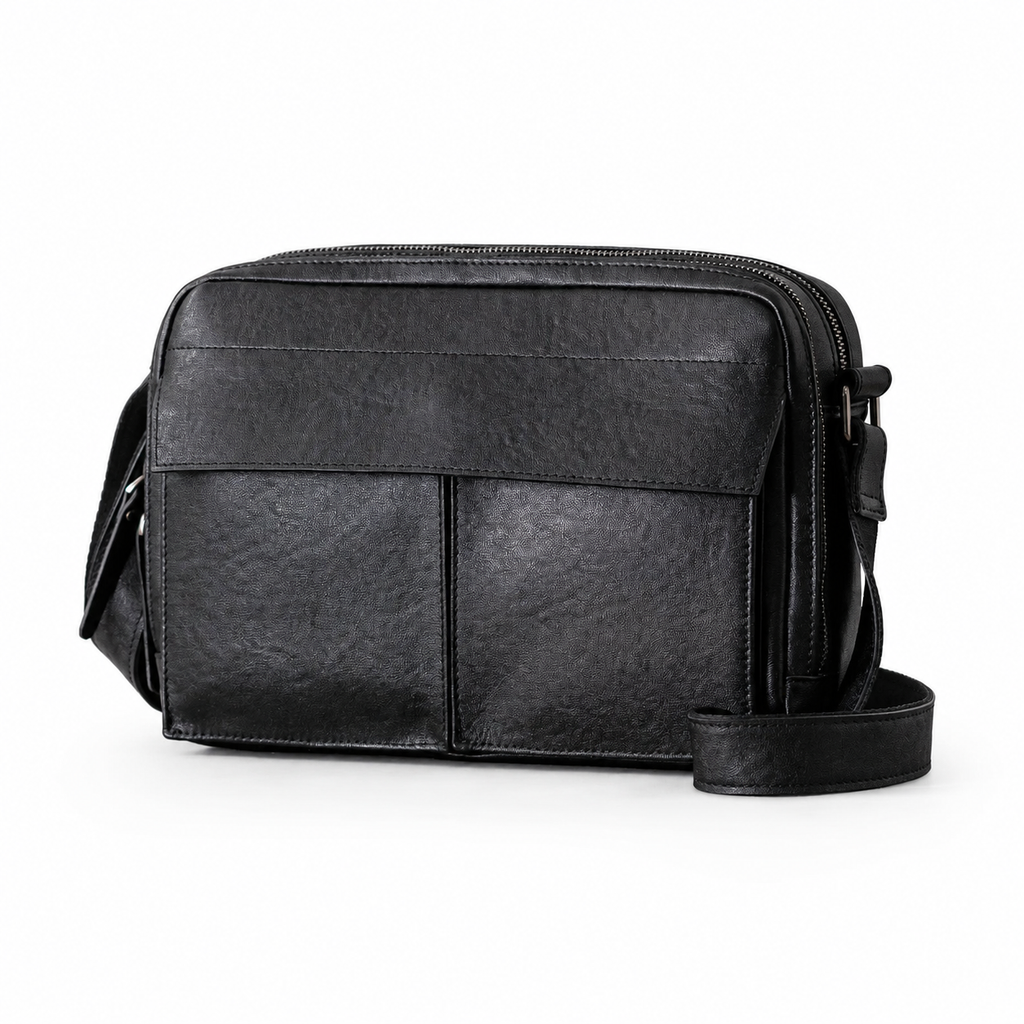 Luksuriøs Messenger Bag i Ekte Skinn til Herre – Business Casual Skulderveske