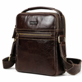 Sling Veske i Ekte Skinn – Crossbody Messenger Bag med Pass- og Mobillommer