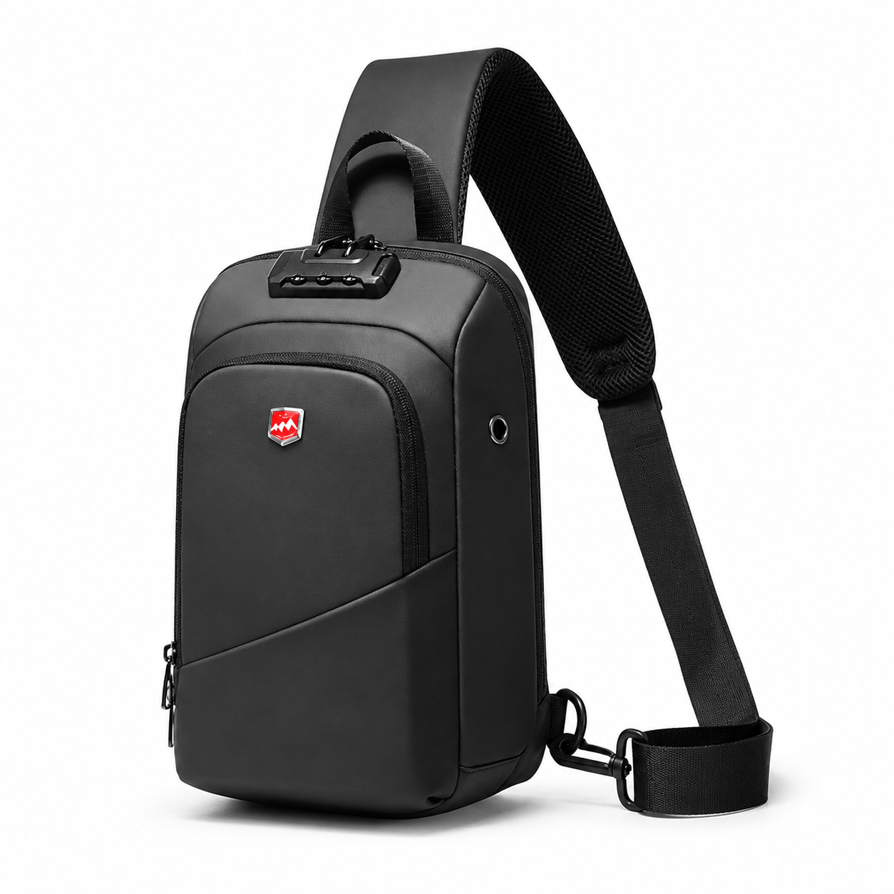 Crossbody Veske til Herre – Vanntett Sling Bag med USB-port og Tyverisikring
