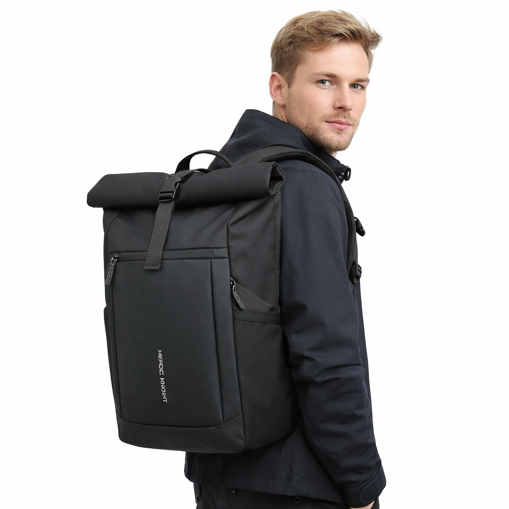 Rolltop Laptopryggsekk – Utvidbar og Vannavvisende Ryggsekk for Jobb, Reise og Hverdag