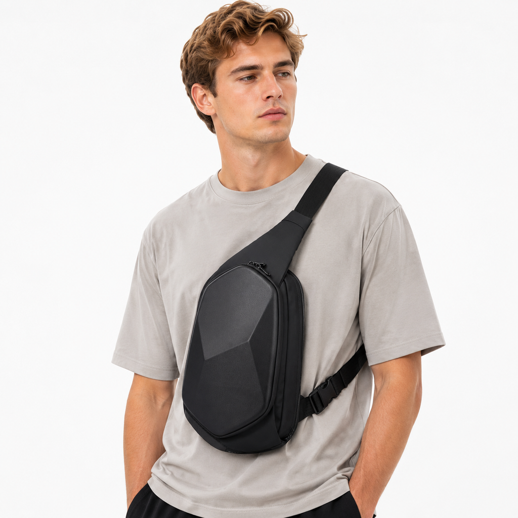 Tyverisikret Crossbody Brystveske for Herre – Vannavvisende Multifunksjonsveske