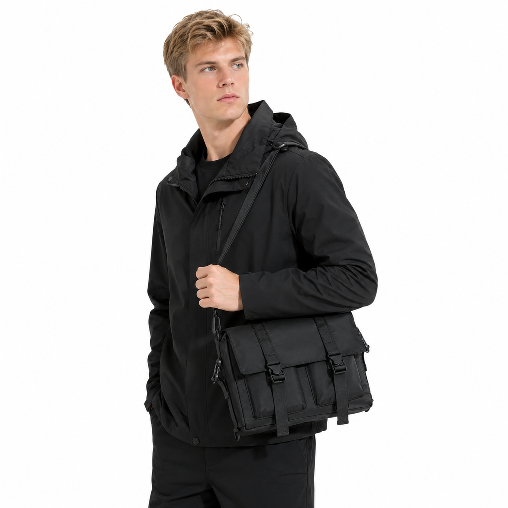 Taktisk Messenger Bag for Herre – Stor Crossbody Skulderveske med Flere Lommer