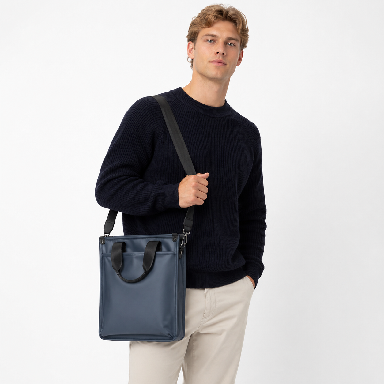 Business Veske til Herre – Lett & Vanntett Briefcase med Skulderstropp