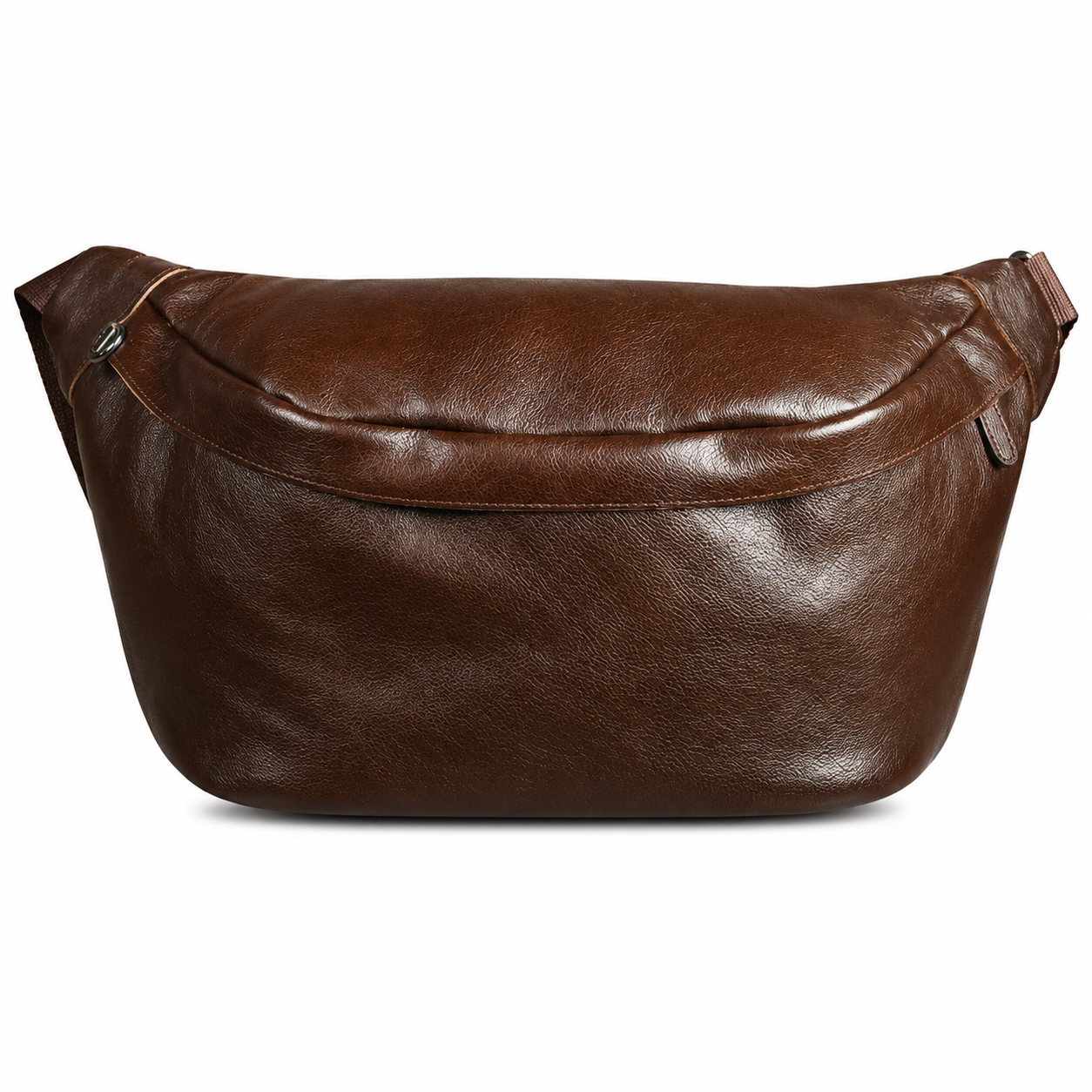 Vintage Brystveske i Ekte Skinn til Herre – Stor Crossbody-veske med God Oppbevaringsplass