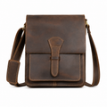 Liten Crossbody Veske i Ekte Skinn til Herre – Enkel Messenger Sling Bag