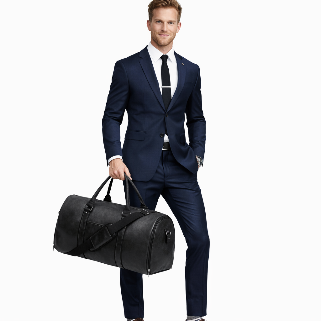 2-i-1 Reiseveske med Dresspose – Stor Vanntett Weekendbag for Jobb og Reiser
