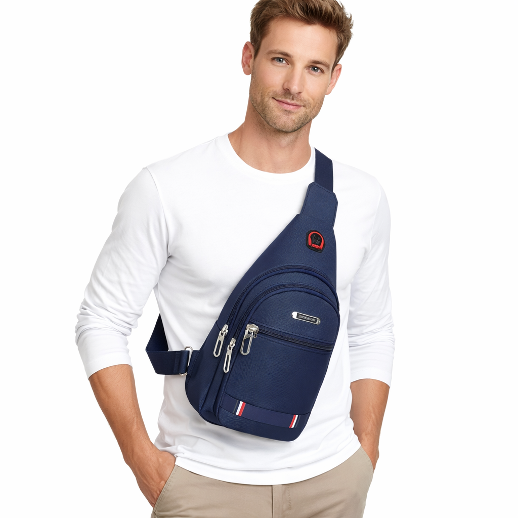 Messenger Bag med USB-port – Praktisk Crossbody Veske med flere rom