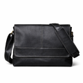 Retro Skinnveske for Menn – Messenger Bag i Ekte Skinn med Plass til A4 Dokumenter