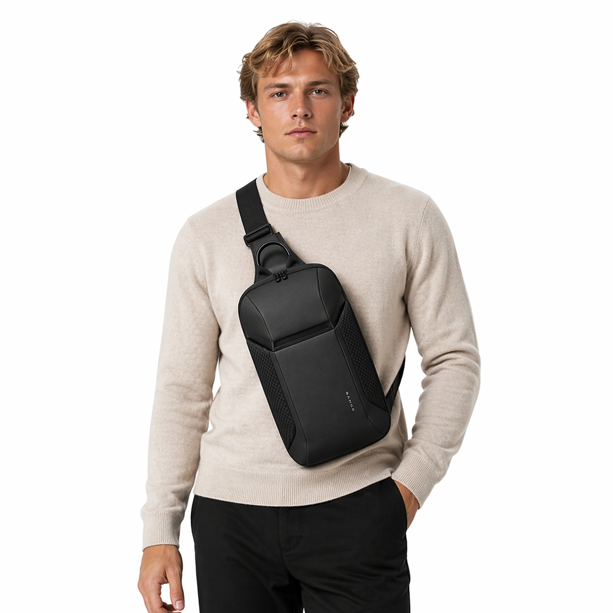 Vanntett Crossbody Sling Bag med USB – Tyverisikker Multifunksjonell Veske