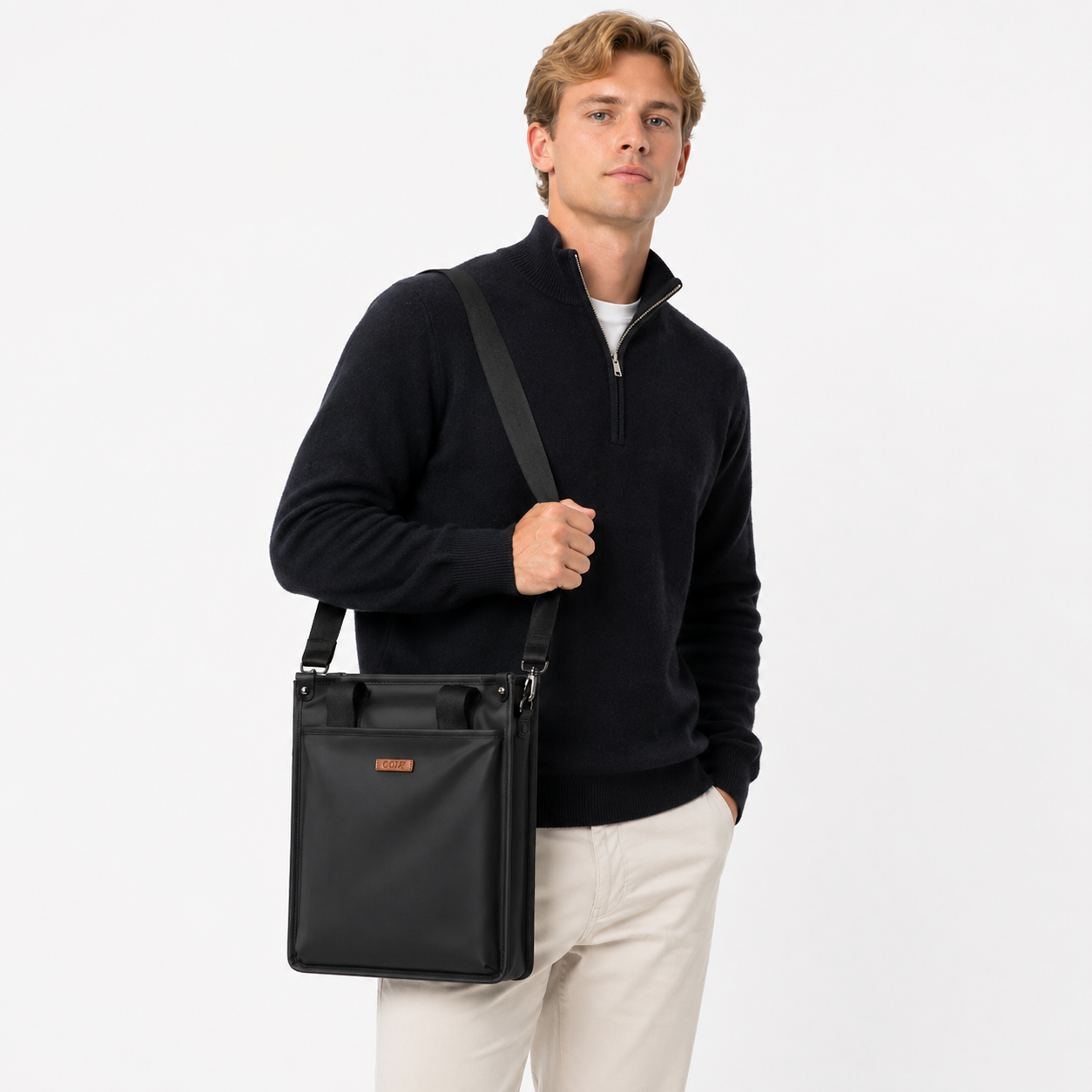 Business Veske til Herre – Lett & Vanntett Briefcase med Skulderstropp