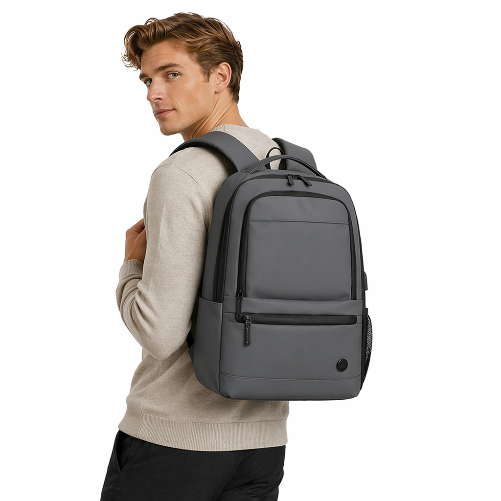 Vanntett Ryggsekk til Herre – Utvidbar Laptopsekk med USB-lading