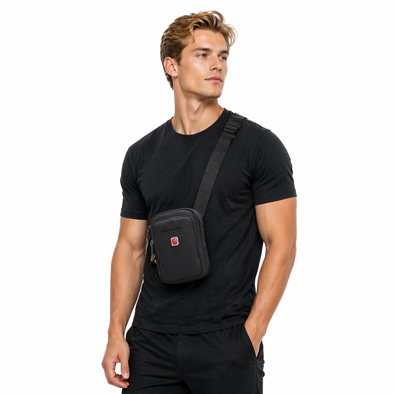 Mini Crossbody Veske – Vanntett Skulderveske med Beltefeste