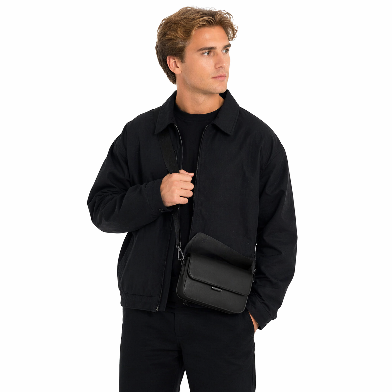 Trendy Messenger Bag for Herre – Allsidig Crossbody Veske i Moderne Design