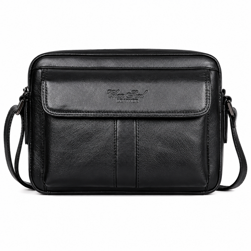 Klassisk Messenger Bag i Ekte Skinn til Herre – Business og Reiseveske