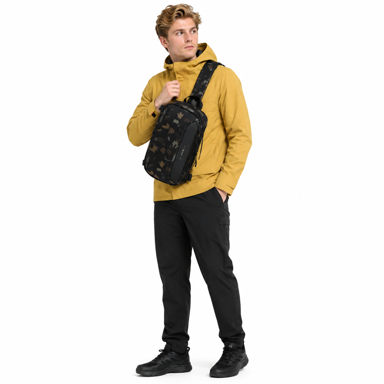 Tyverisikker Skulderveske med USB – Vanntett Multifunksjonell Messenger Bag