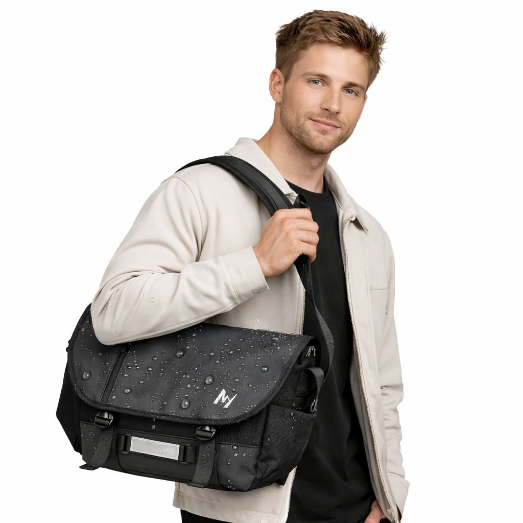 Messenger Bag 14" – Vanntett Skulderveske for Jobb, Reise og Hverdag