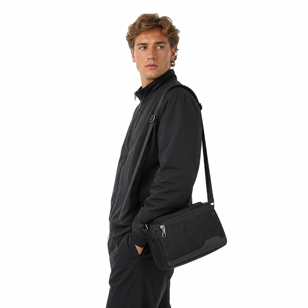 Lett Messenger Bag til Herre – Vanntett Retro Skulderveske for Reise og Hverdag