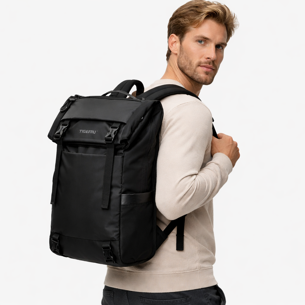 Urban Laptop Ryggsekk 14–15,6” – Utvidbar Kapasitet & Sprutsikker | Stilren Hverdags- og Reisesekk for Menn