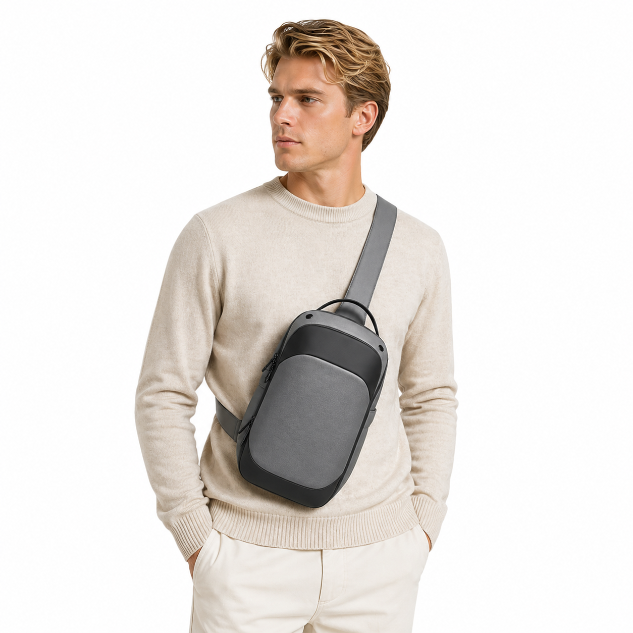 Brystveske til Herre – Anti-tyveri & Vanntett Sling Bag