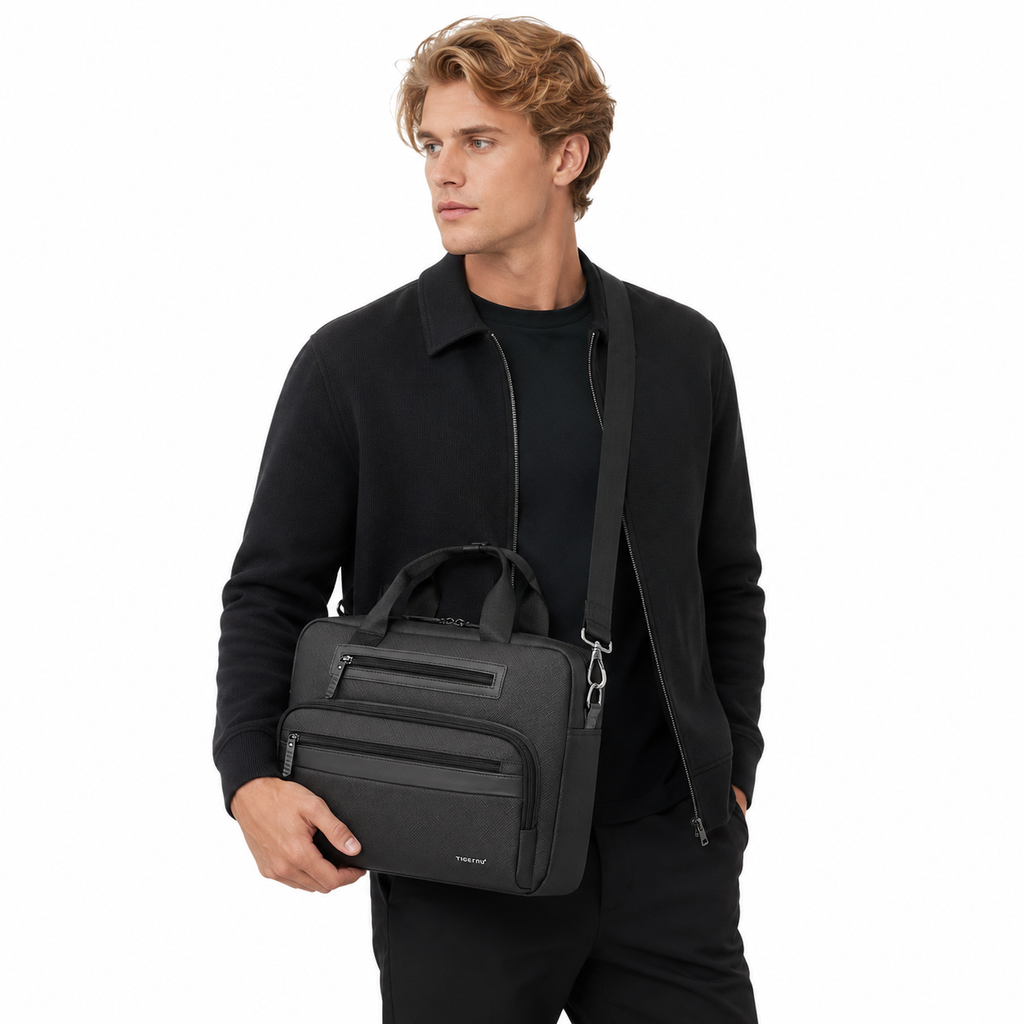 Vintage Laptopveske til Herre – Casual Briefcase for 12–14” Laptop