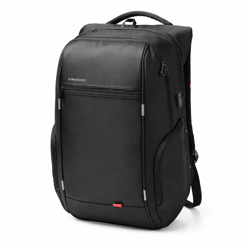 Laptop Ryggsekk 15”–17” for Menn – Anti-tyveri & USB-lading | Moderne Reise- og Skolesekk
