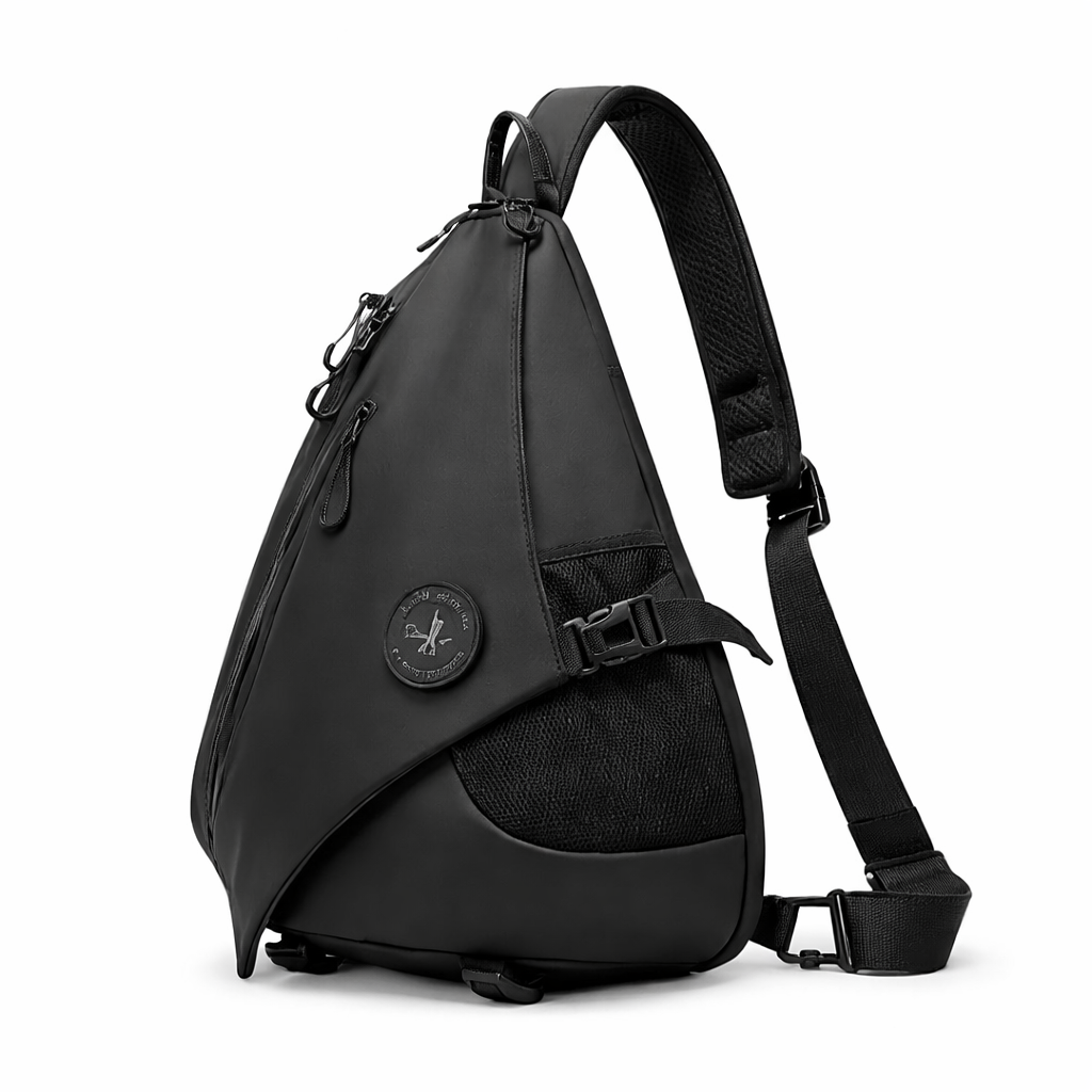 Lett Sling Bag for Menn – Vanntett Crossbody Brystveske med Stor Kapasitet