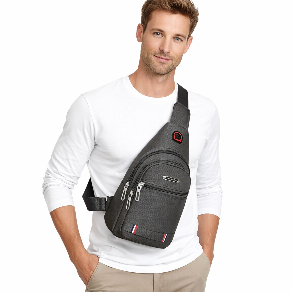 Messenger Bag med USB-port – Praktisk Crossbody Veske med flere rom
