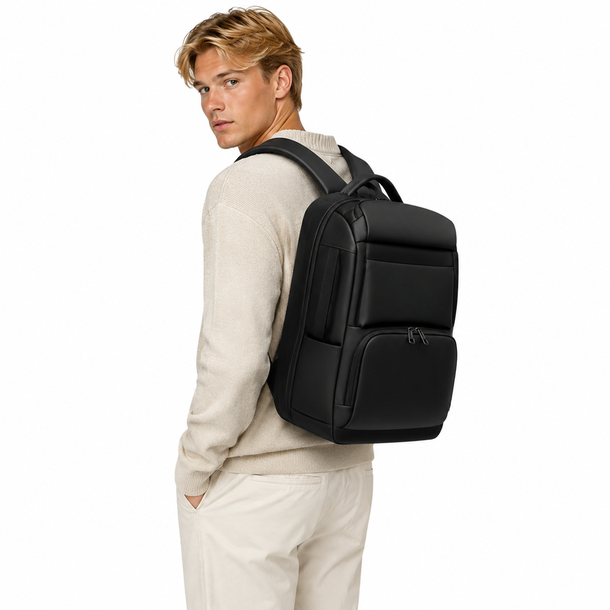 Laptopryggsekk til Herre – Stor Ryggsekk med USB-port og Smart Oppbevaring
