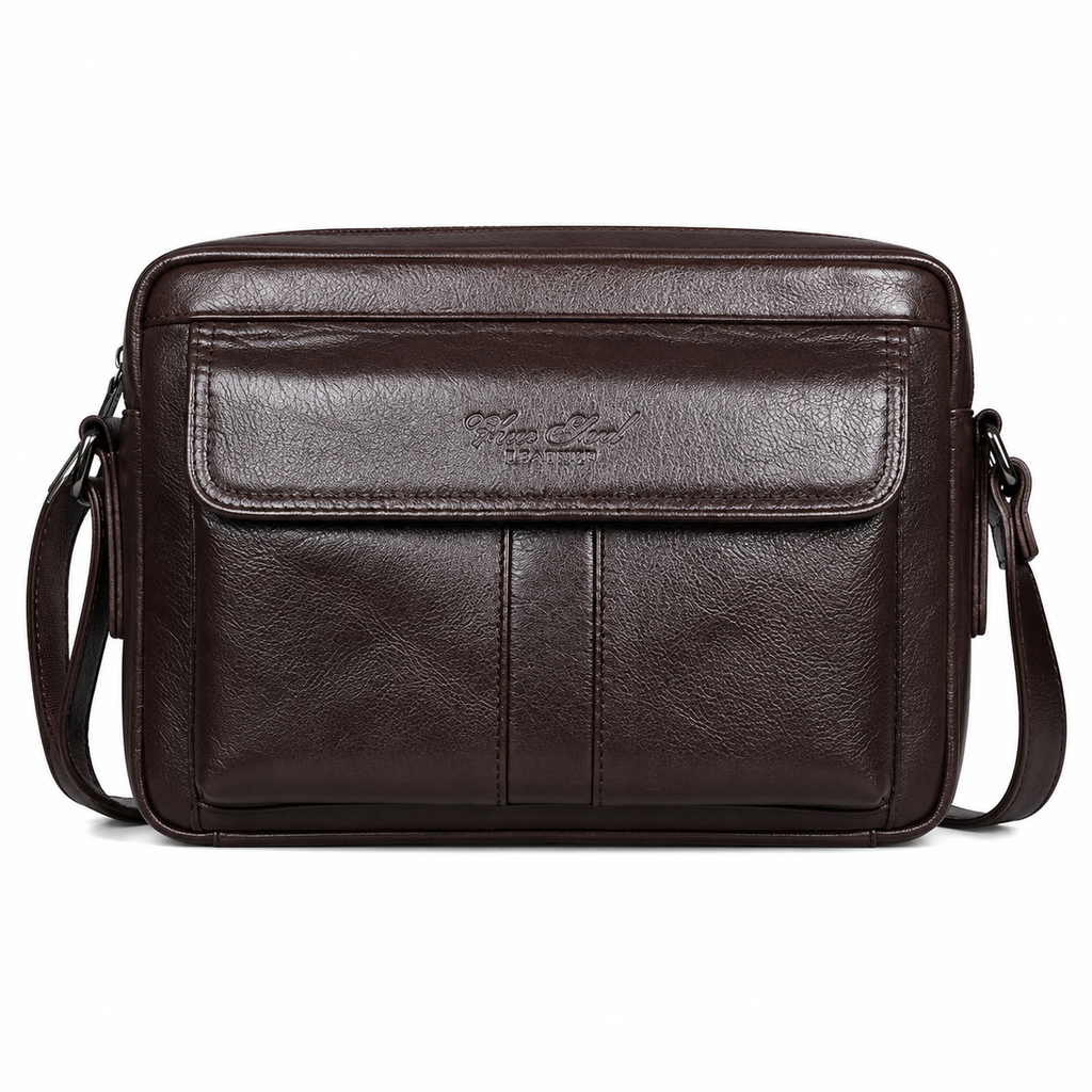 Klassisk Messenger Bag i Ekte Skinn til Herre – Business og Reiseveske