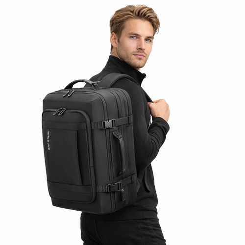 27L Utvidbar Laptop Ryggsekk 15–15,6” – 180° Åpning & USB-A Ladeport | Perfekt til Jobb og Reise