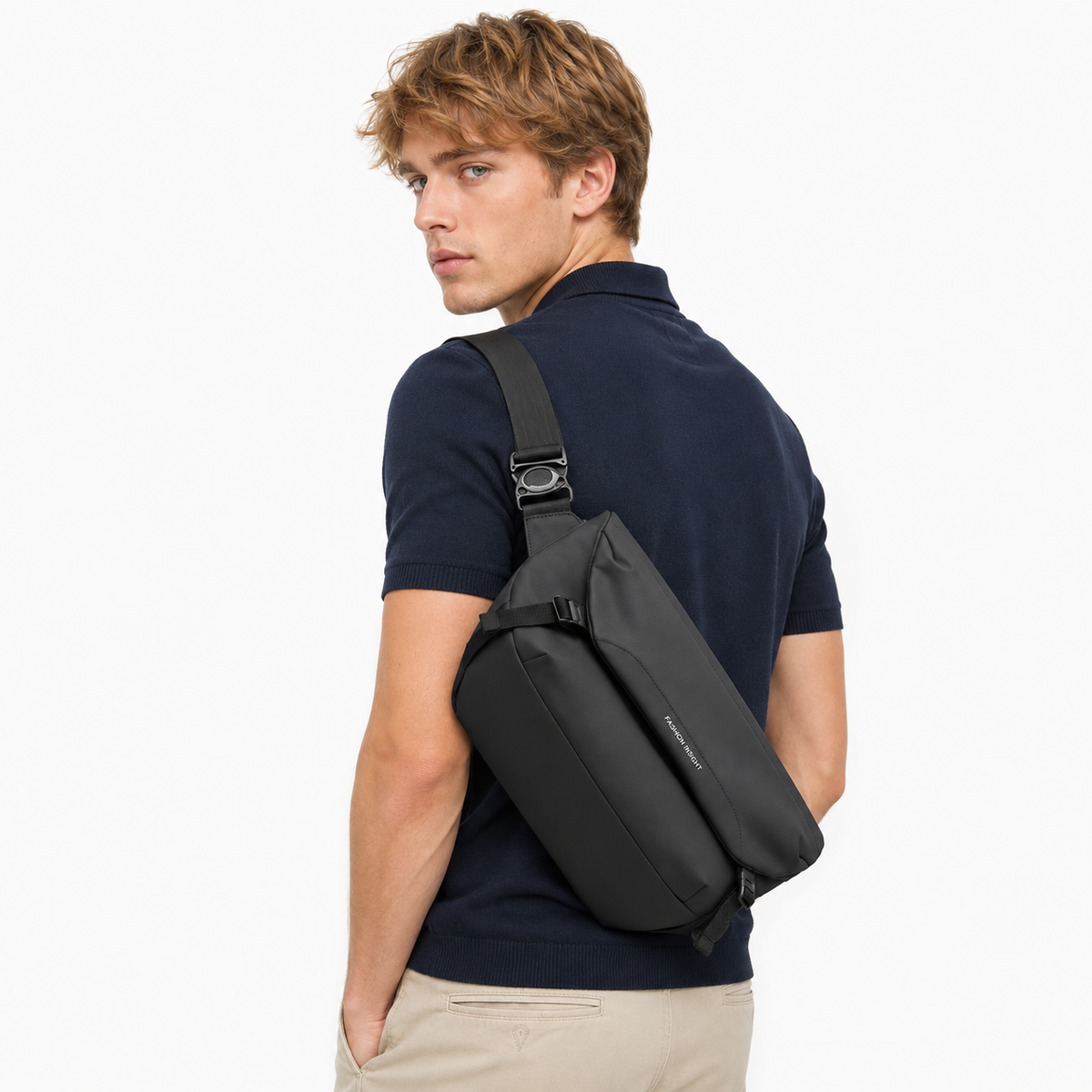 Vannavvisende Skulderveske for Herre – Romslig Crossbody Veske til Mini iPad