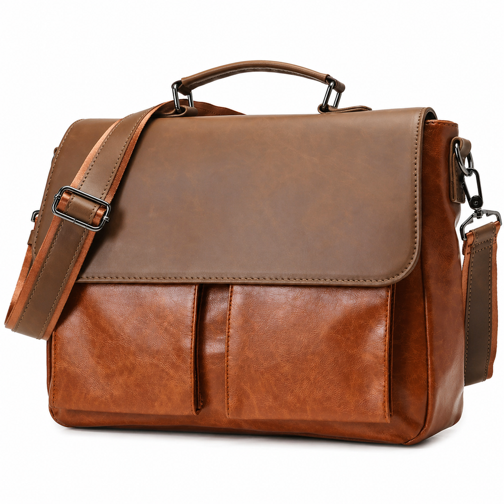 Vintage Messenger Bag til Herre – Stor Laptopveske & Business Stil