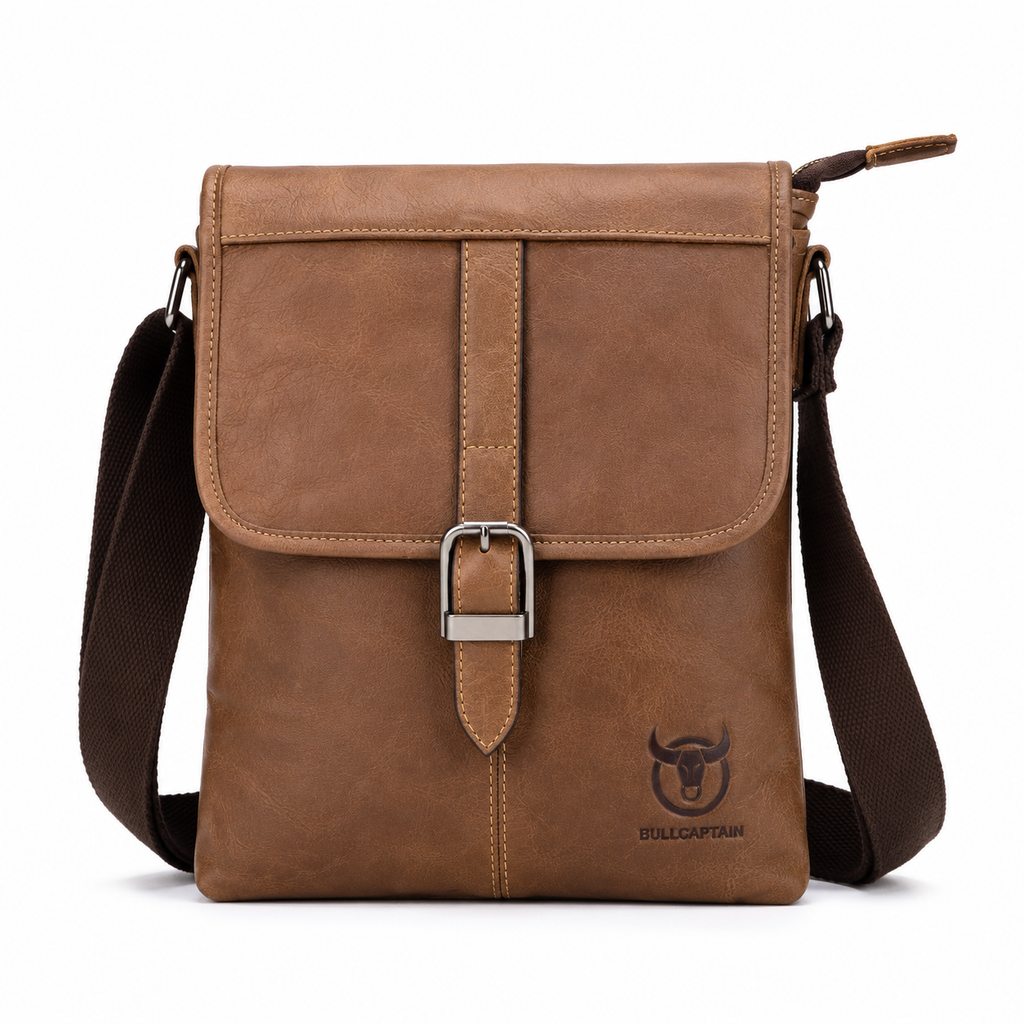 Skulderveske i Ekte Skinn for Herre – Kompakt Crossbody Bag til Hverdag