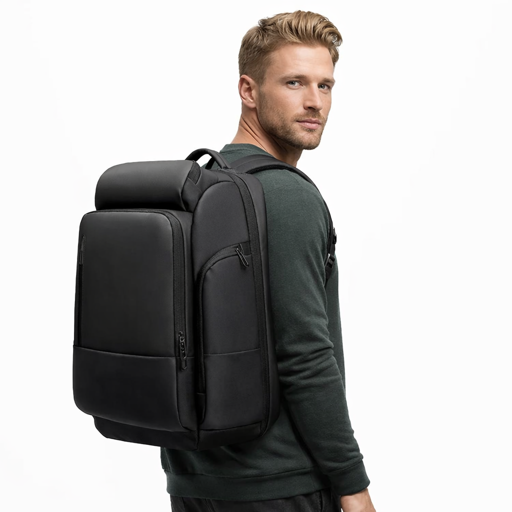 Stor 18” Laptop Ryggsekk for Menn – Vanntett Business & Skolesekk med USB-lading | Multifunksjonell og Romslig
