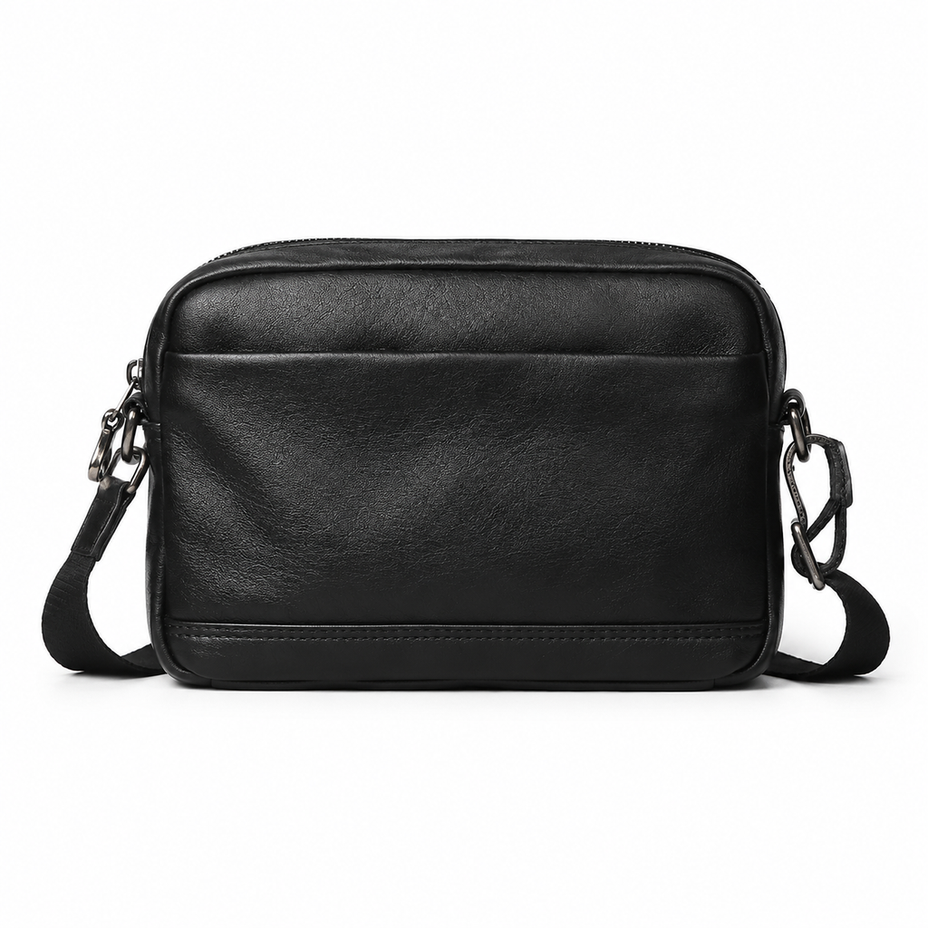 Skulderveske i Ekte Kuskinn til Herre – Kompakt Crossbody Veske for 8" Nettbrett