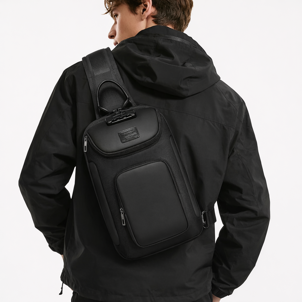 Sikker Sling Bag 6L med Kodelås – Praktisk Crossbody Veske med Smart Oppbevaring
