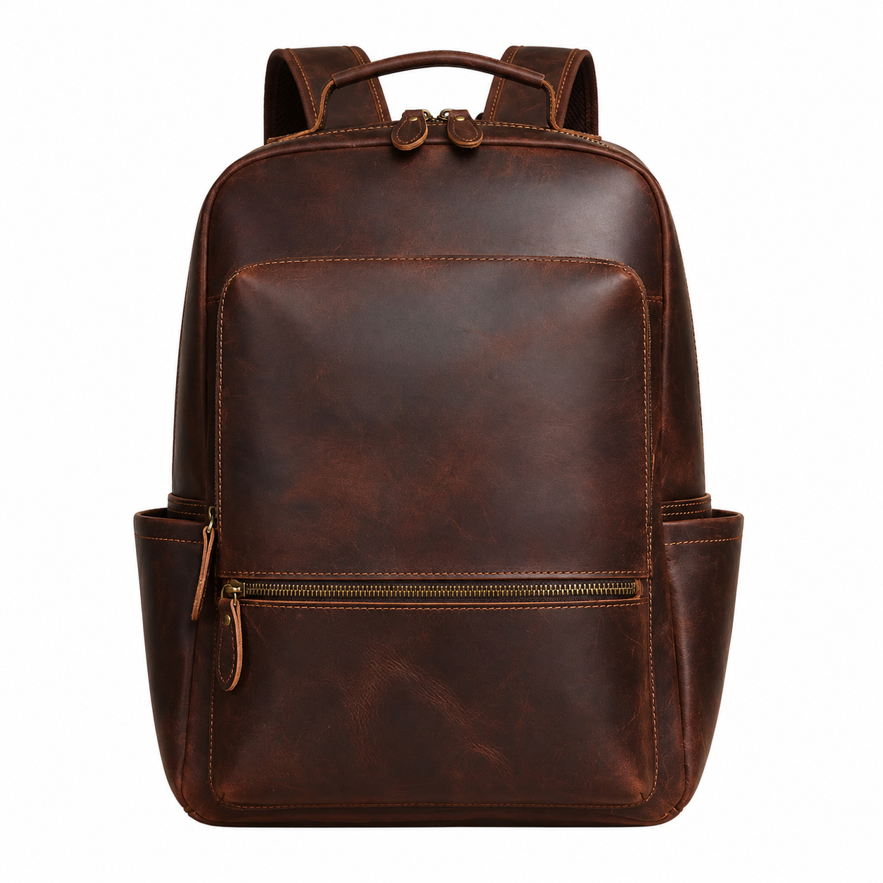 Vintage Ryggsekk i Ekte Skinn til Herre – Laptopsekk for Jobb, Reise og Outdoor