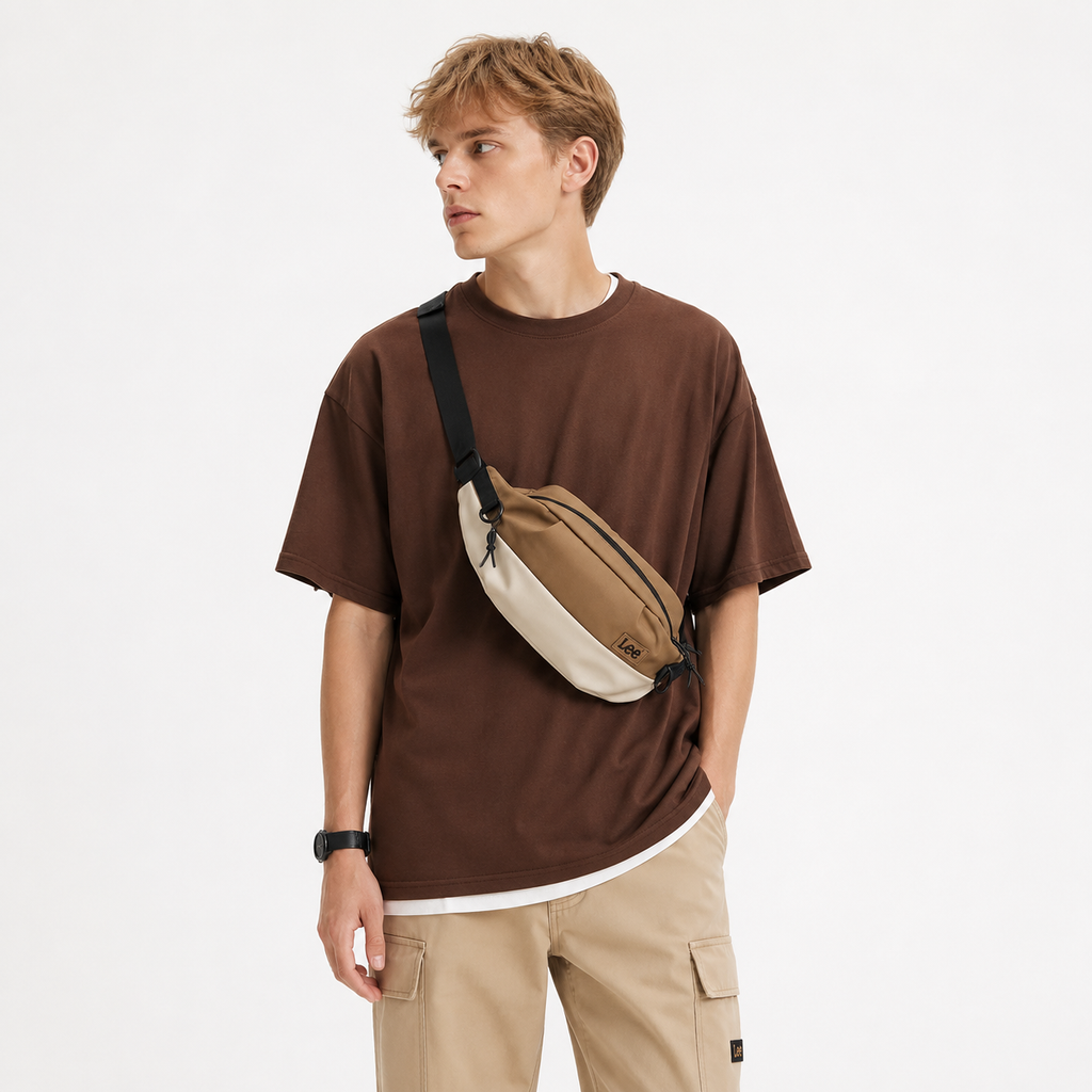 Color Block Sling Bag – Vanntett Midjeveske og Crossbody Veske