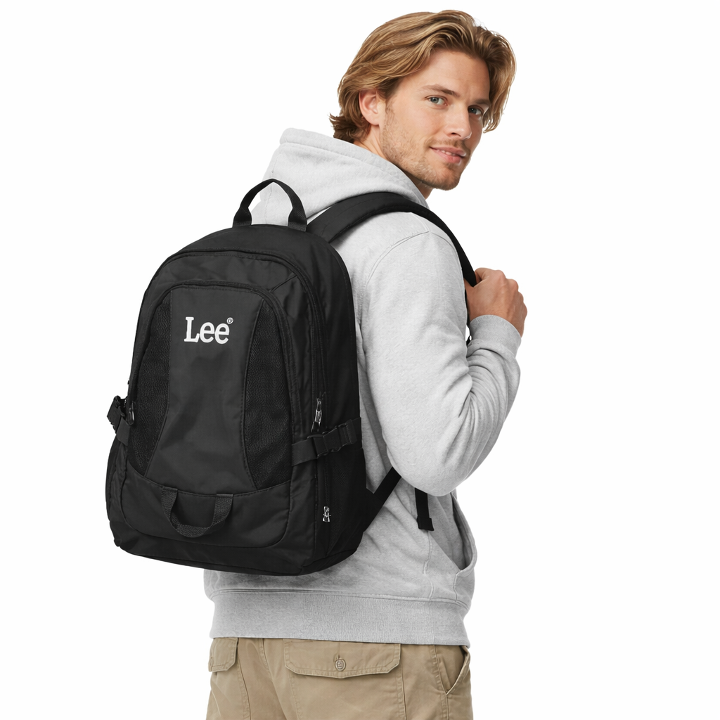 Vanntett Laptopryggsekk i Nylon – Medium Sekk for Skole, Reise og Hverdag