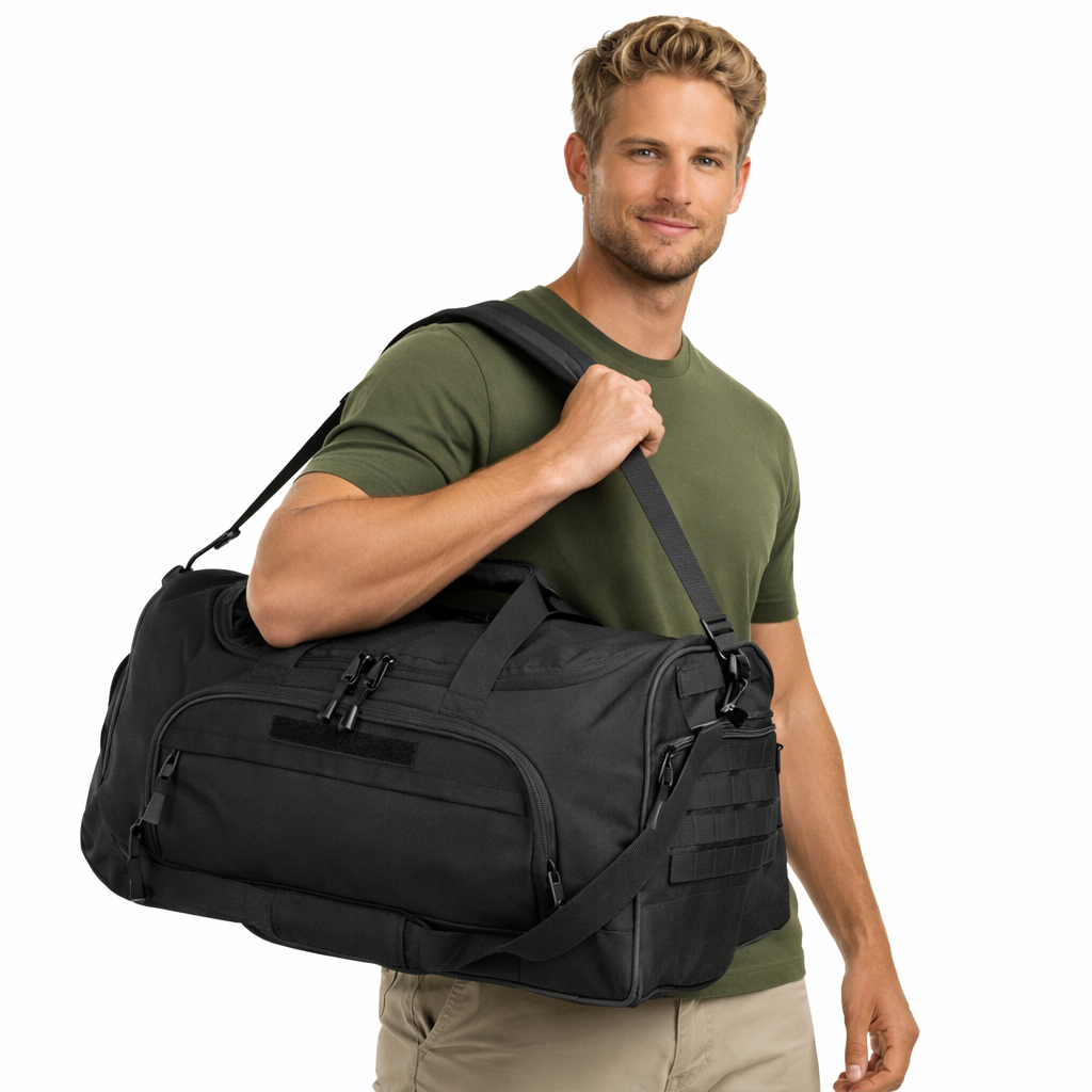 50L Sammenleggbar Trenings- og Reisebag – Duffelbag med Skorom