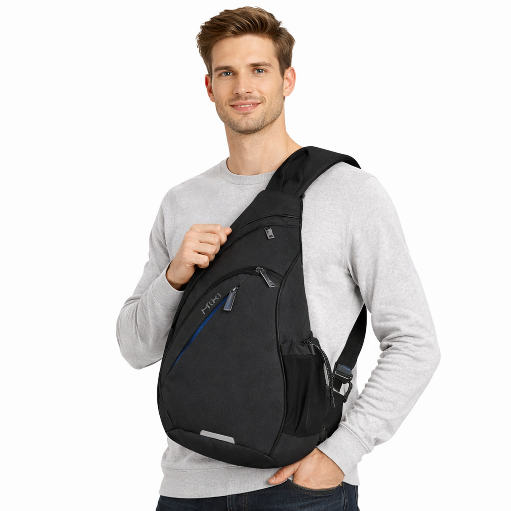 Sporty Sling Bag med USB-port – Praktisk Crossbody Veske for Reise, Skole og Hverdag