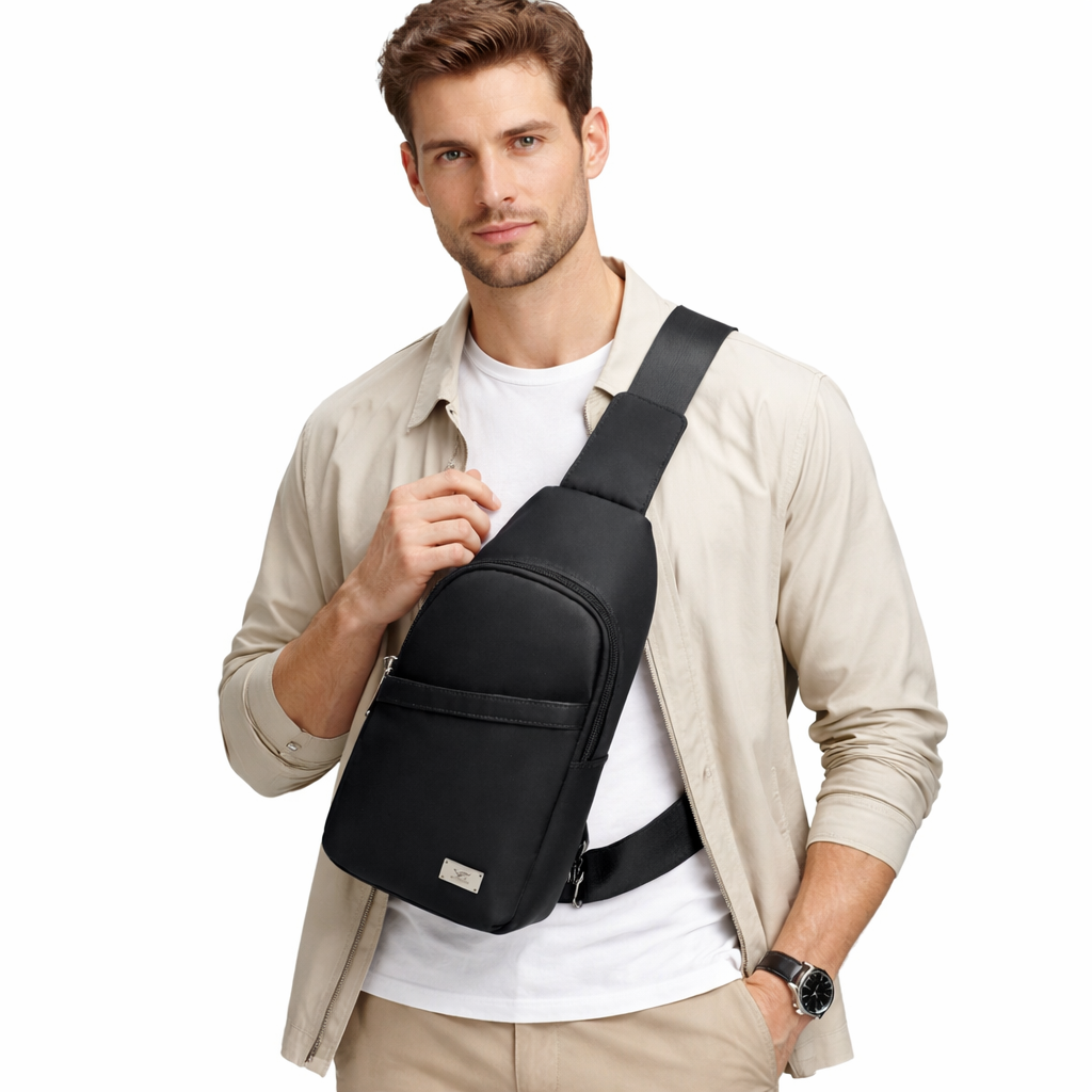 Vanntett Sling Bag for Menn – Kompakt Skulderveske med iPad-lomme (7,9")