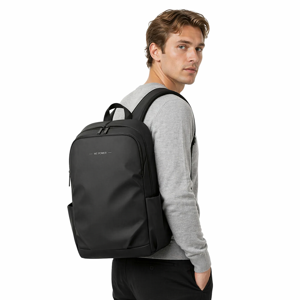 Premium Laptopryggsekk – Vanntett Business Sekk i Frostet Skinnlook