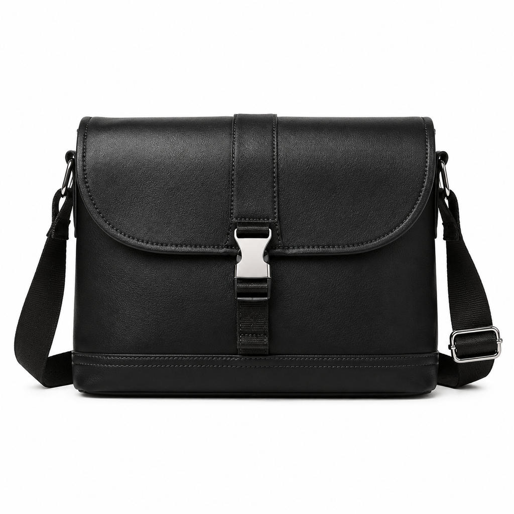 Crossbody Veske i Ekte Kuskinn for Herre – Messengerbag med Klaff til 10" iPad