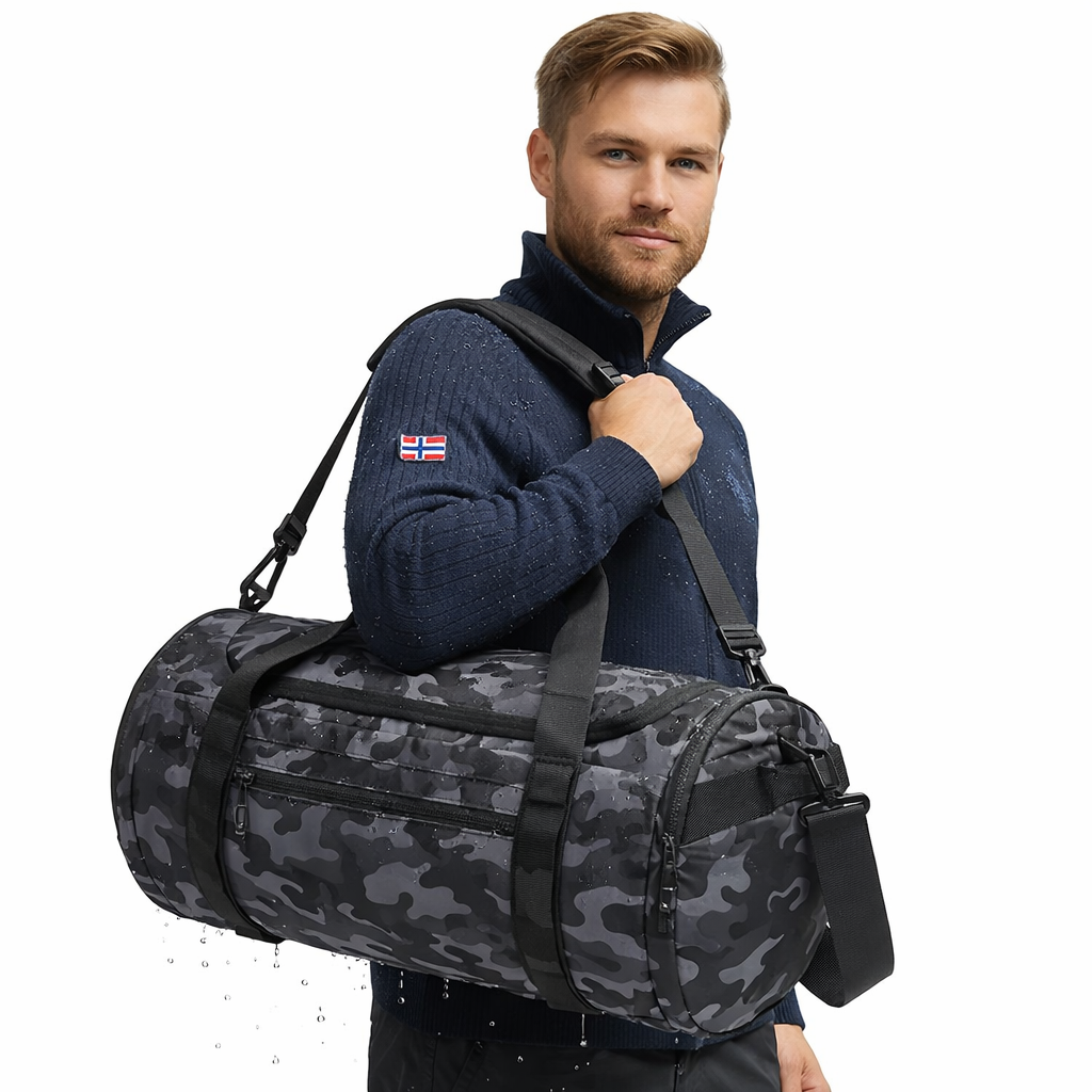 Sport- og Treningsbag for Herre – Vanntett Gym Bag for Reise og Trening