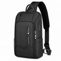 Crossbody Brystveske med USB-Ladeport – Vannavvisende Multifunksjonsveske for Herre