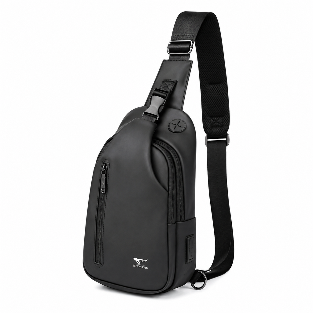 Slank Crossbody Skulderveske for Herre – Vannavvisende Reise- og Businessveske