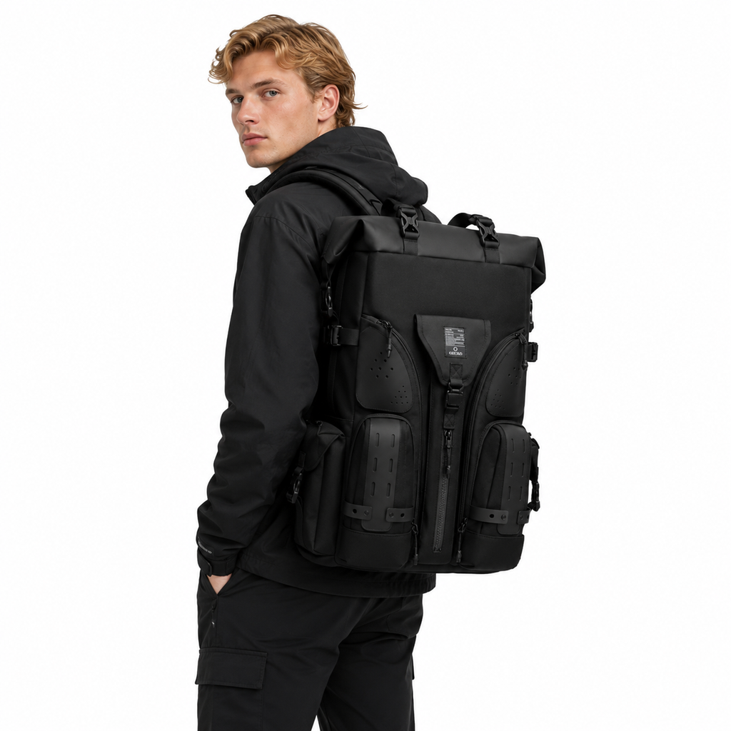Taktisk Ryggsekk med MOLLE-System | Robust Tursekk for Friluftsliv og Camping