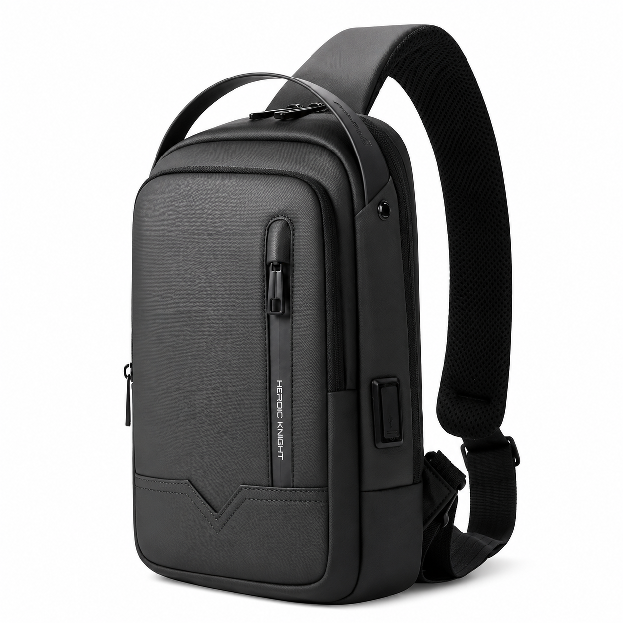 Crossbody Veske til Herre – Vanntett Skulderveske med USB-port