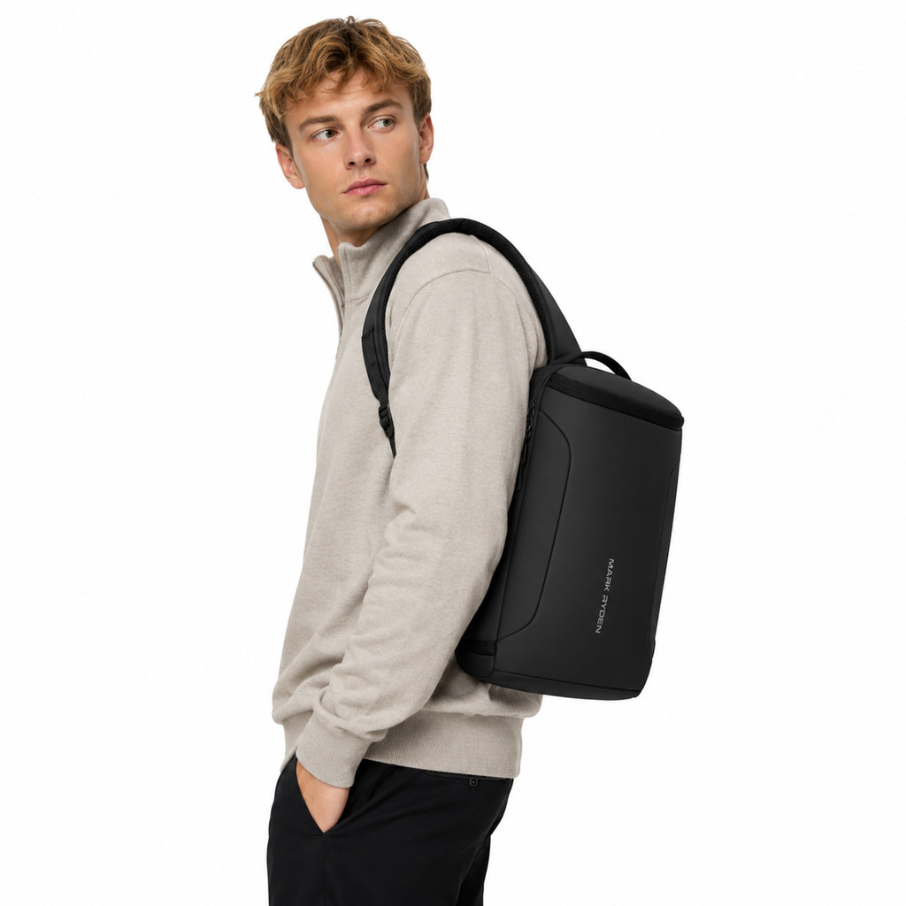 Crossbody Veske til Herre – Vanntett Sling Bag med USB-port for 12" iPad